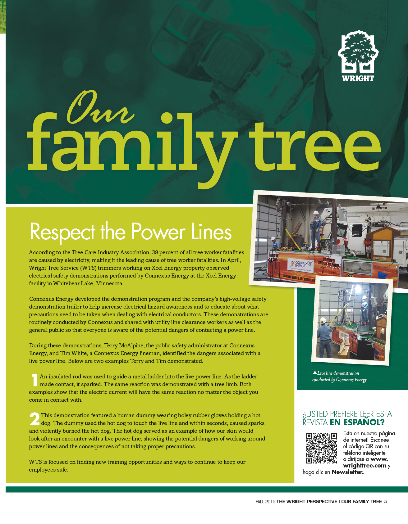 Fall 2015 Wright Tree Service Newsletter